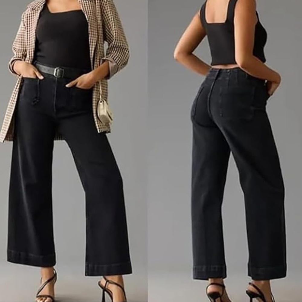 NWT Oprah’s favorite Tummy Control Wide Leg Crop Jeans